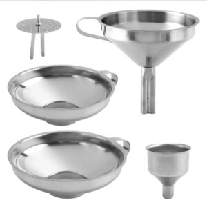 Embudo de Cocina de Acero Inoxidable (Paquete de 4 unidades)